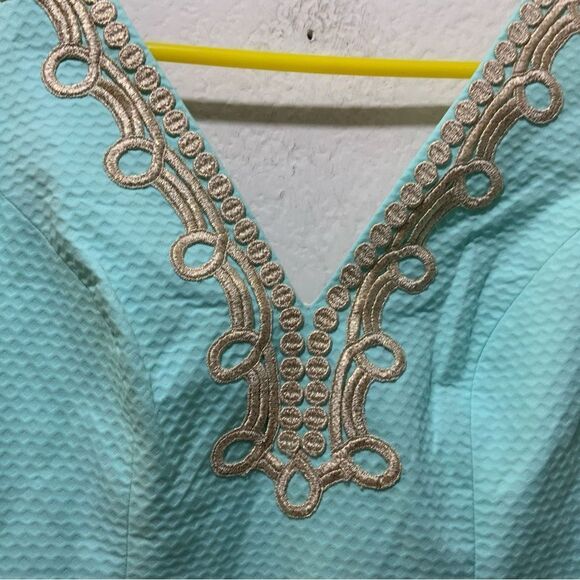 Lilly Pulitzer Bentely V Neck Dress 2 NWT Blue - Picture 5 of 12